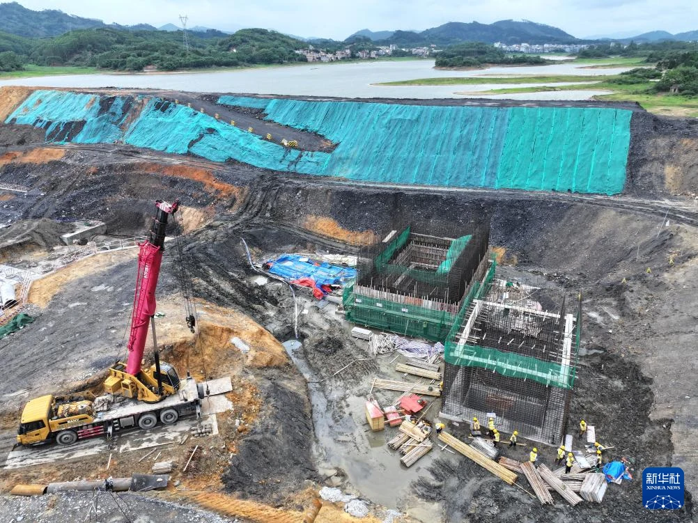 环北部湾广西水资源配置工程 · 灵东泵站建设现场