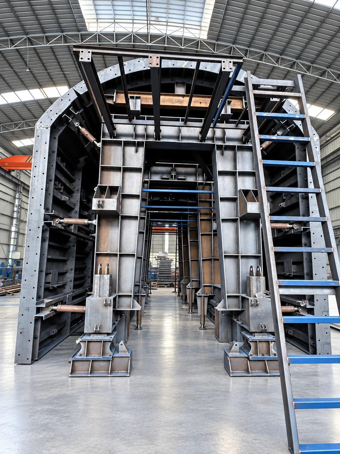 Tunnel lining trolley fabrication at the Xinhang workshop